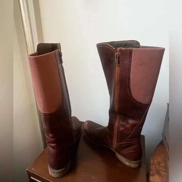 Timberland Brown Leather Boots 7.5 - Picture 7 of 14